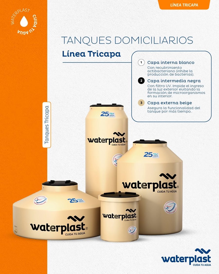 Tanques de agua domiciliarios y comerciales
